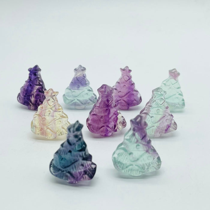 Fluorite Christmas Tree Carving Crystal Wholesale