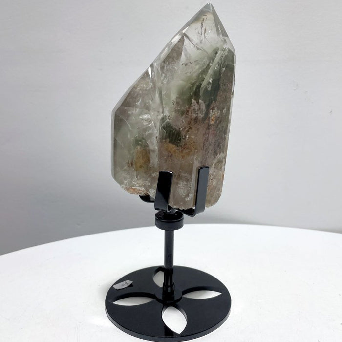 Garden Quartz Raw Bottom Point With Stand #1