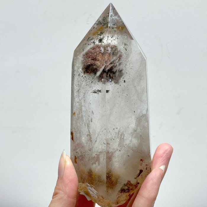 Garden Quartz Raw Bottom Point With Stand #2