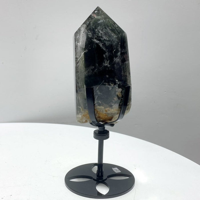 Garden Quartz Raw Bottom Point With Stand #4