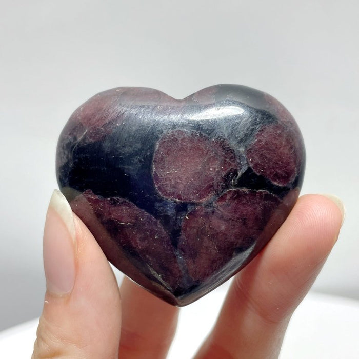 Garnet Mixed Astrophyllite Heart Wholesale