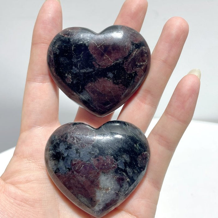 Garnet Mixed Astrophyllite Heart Wholesale