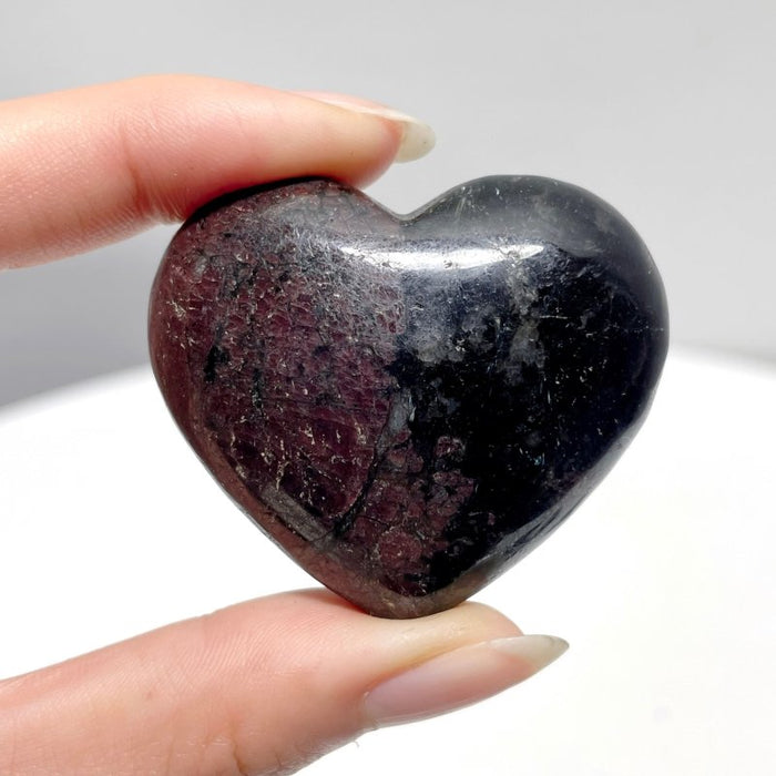 Garnet Mixed Astrophyllite Heart Wholesale