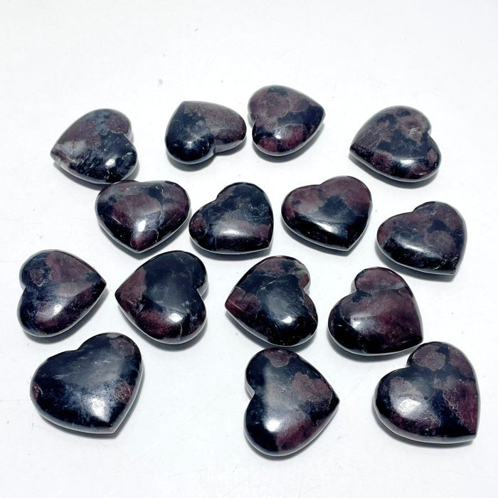 Garnet Mixed Astrophyllite Heart Wholesale
