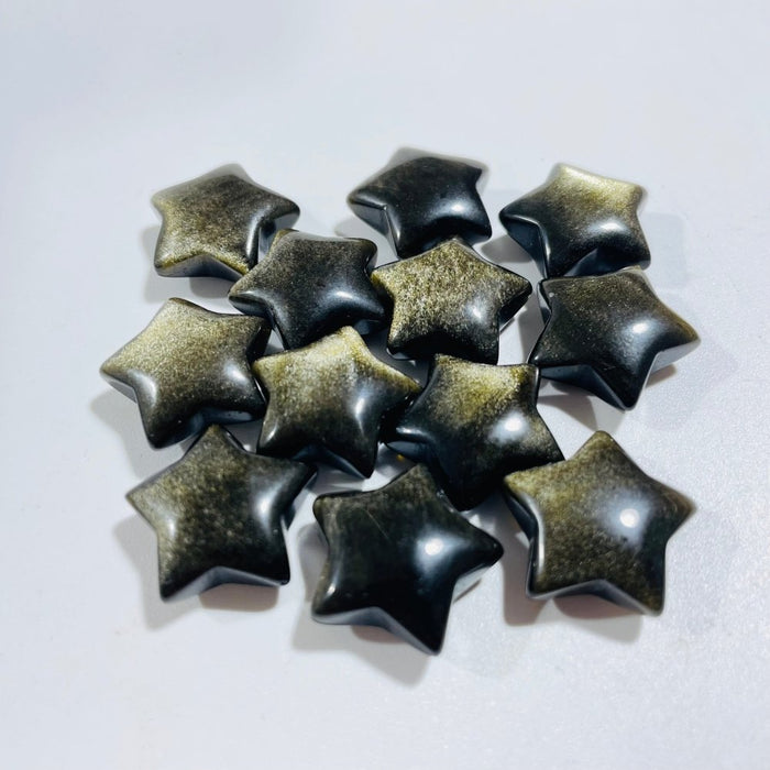 Gold Sheen Obsidian Moon&Star Wholesale