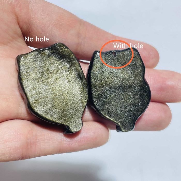 Gold Sheen Obsidian Owl Carving Wholesale