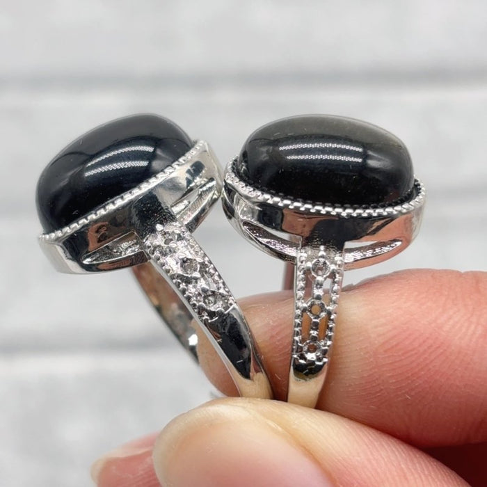 Gold Sheen Obsidian Ring Wholesale