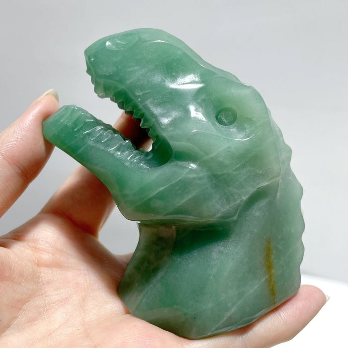 Green Aventurine Dinosaur Head Carving Wholesale