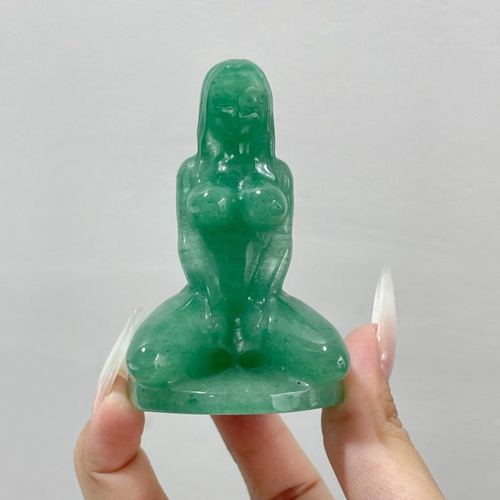 Green Aventurine Yoga Goddess Carving Wholesale