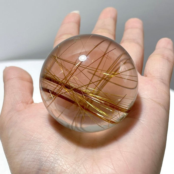 High Quality Clear Rutile Quartz Sphere For Collection