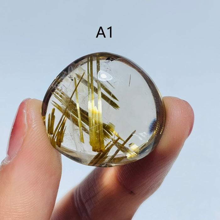 High Quality Gold Rutilated Quartz Teardrop Shape For Jewelry Making DIY Pendant