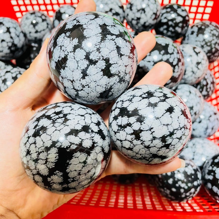 High Quality Snowflake Obsidian Sphere Ball Wholesale
