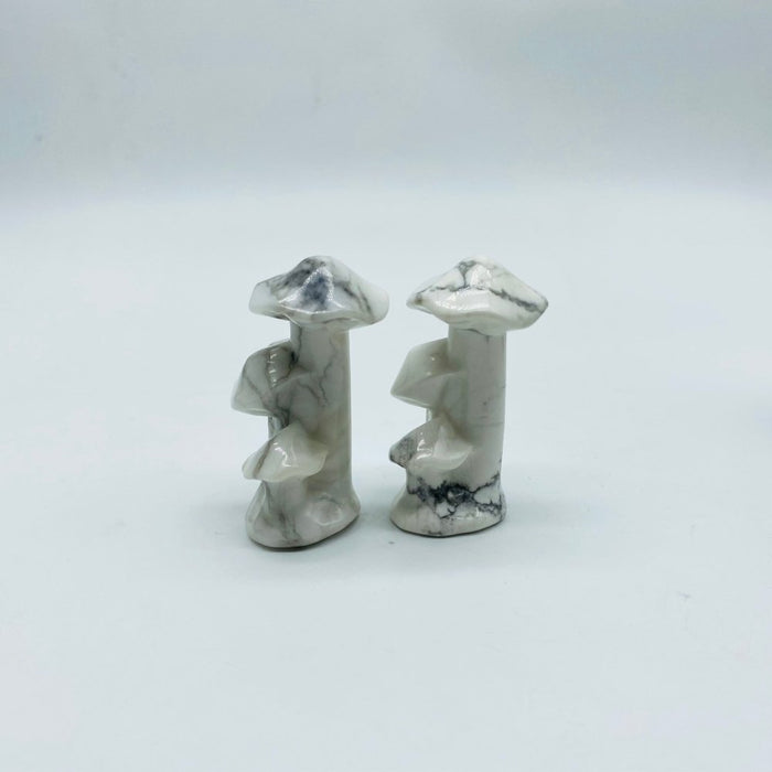 Howlite&Red Jasper Aventurine Mushroom Tree Carving Wholesale