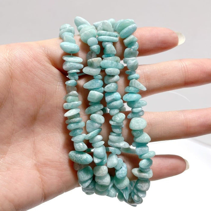 Irregular Crystal Chips Stone DIY Amazonite Smoky Quartz Loose Beads #3