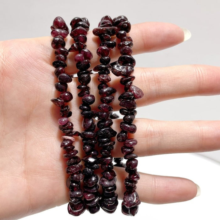 Irregular Crystal Chips Stone DIY Garnet Prehnite Amethyst Loose Beads #4