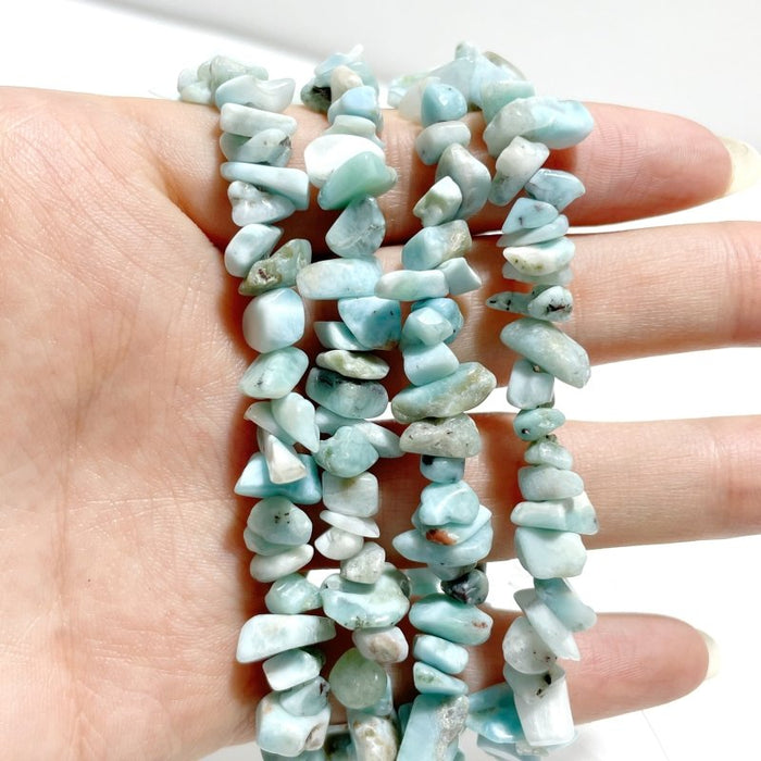 Irregular Crystal Chips Stone DIY Larimar Malachite Wholesale Loose Beads #1
