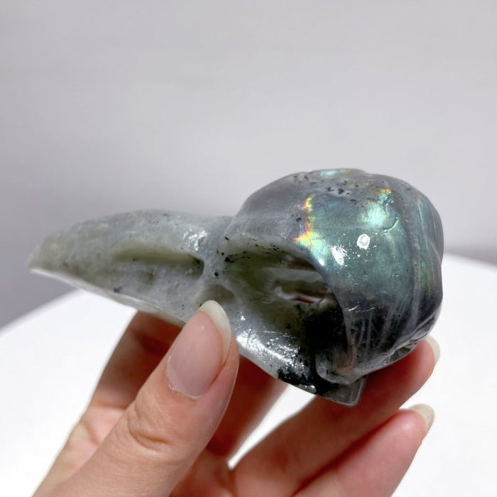 Labradorite Crow Skull Carving Wholesale