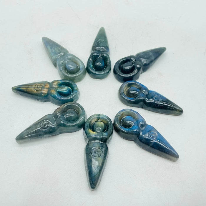Labradorite Spiral Goddess Carving Wholesale