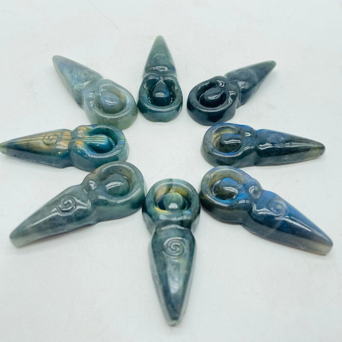 Labradorite Spiral Goddess Carving Wholesale