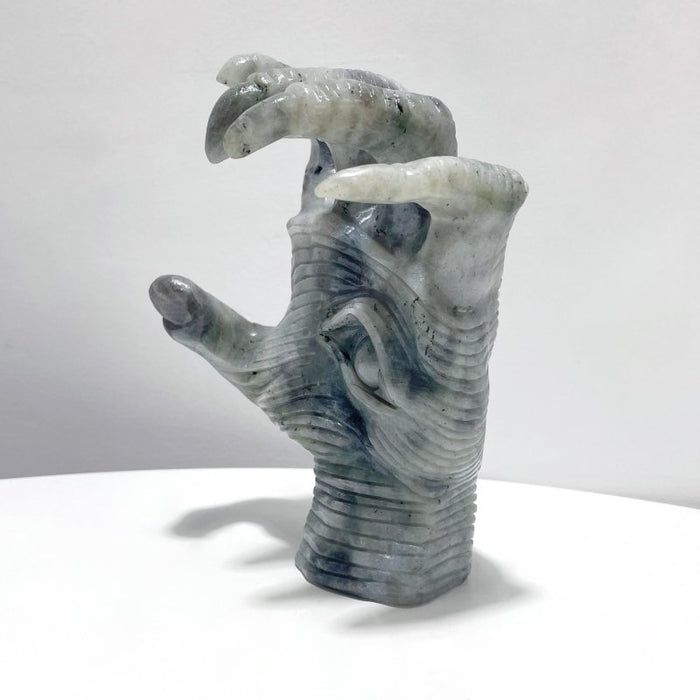 Labradorite Witchcore Demon Hand Carving