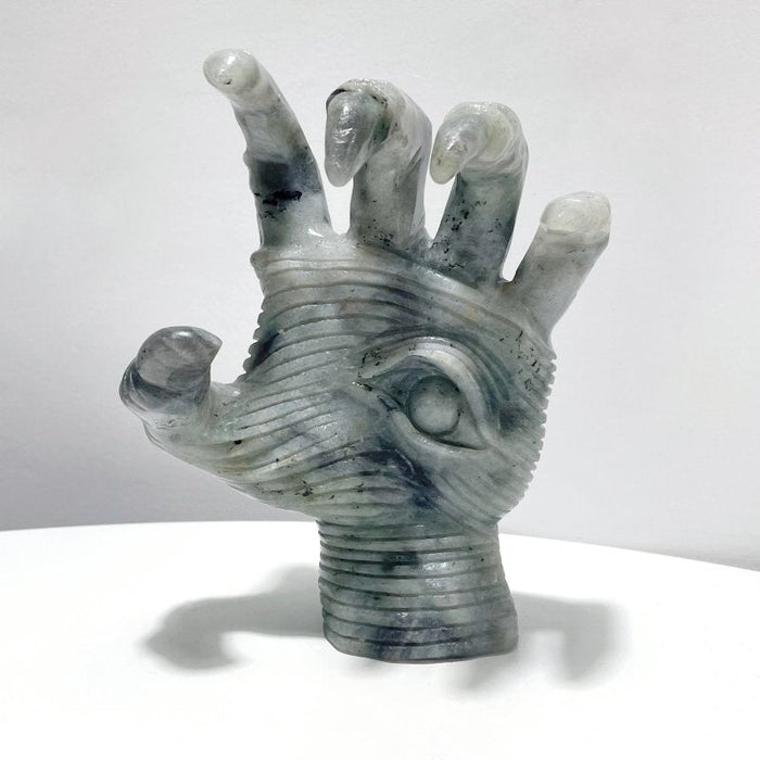 Labradorite Witchcore Demon Hand Carving