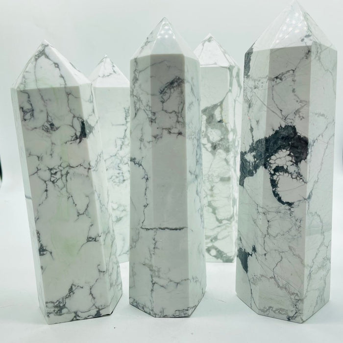 Large Howlite Tower Point Wholesale