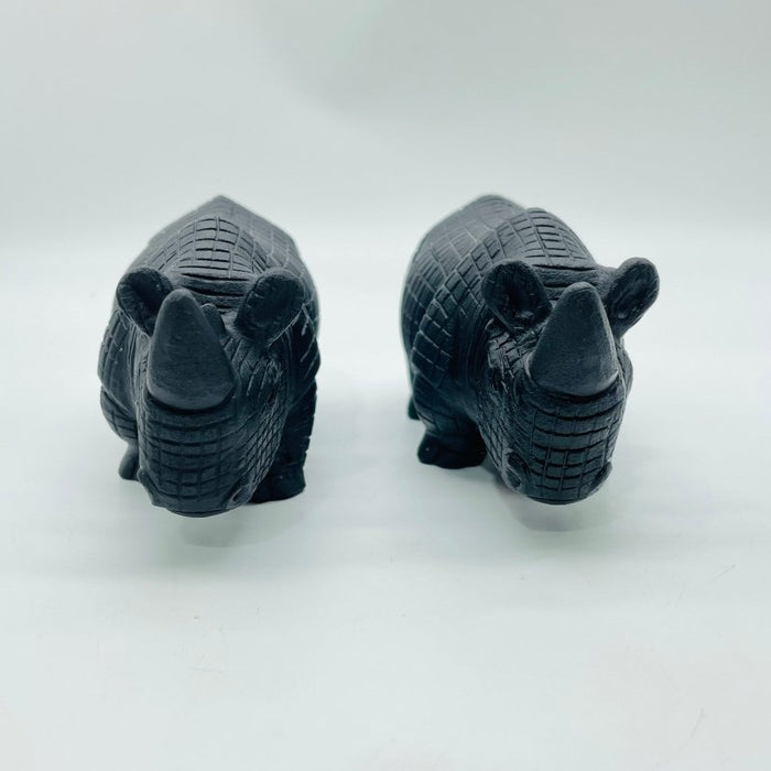 Large Obsidian Rhino Carving Wholesale