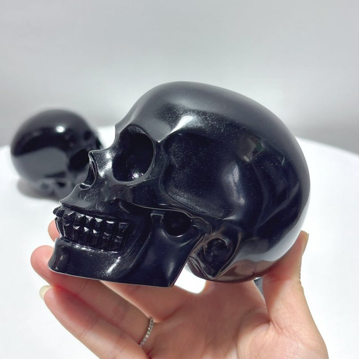 Large Obsidian Skull Carving Wholesale