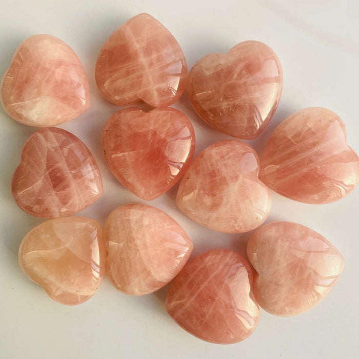 Large Pink Rose Quartz Heart 1.8in(4.5cm) Wholesale