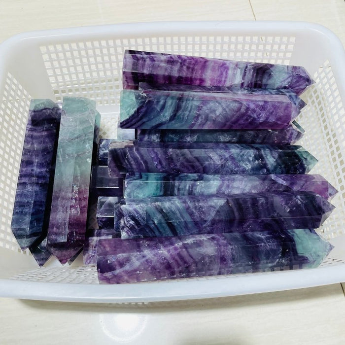 Large Rainbow Fluorite Points Tower Wholesale