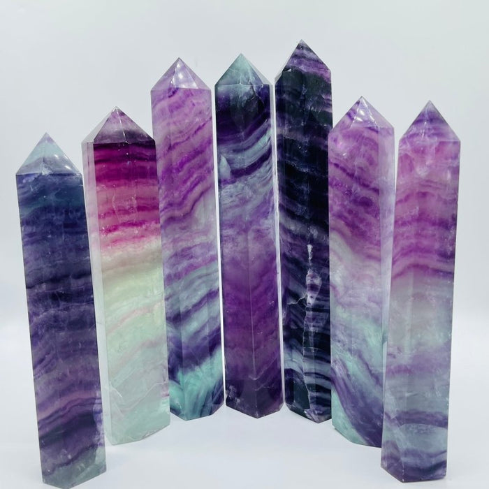 Large Rainbow Fluorite Points Tower Wholesale