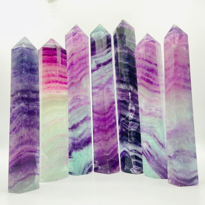 Large Rainbow Fluorite Points Tower Wholesale