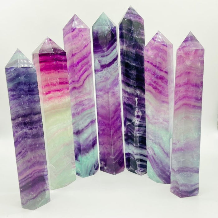 Large Rainbow Fluorite Points Tower Wholesale
