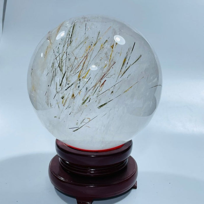 Large Rare Clear Quartz With Mica High Quality Sphere