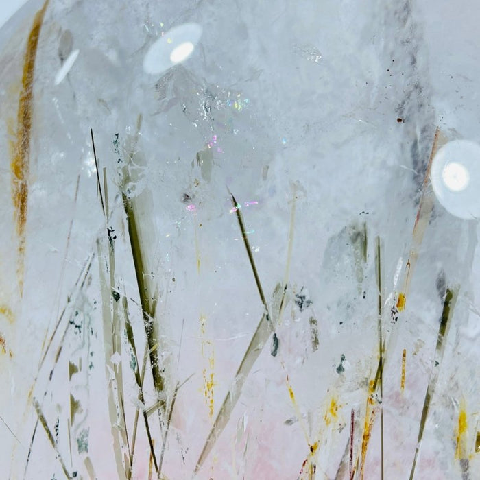 Large Rare Clear Quartz With Mica High Quality Sphere