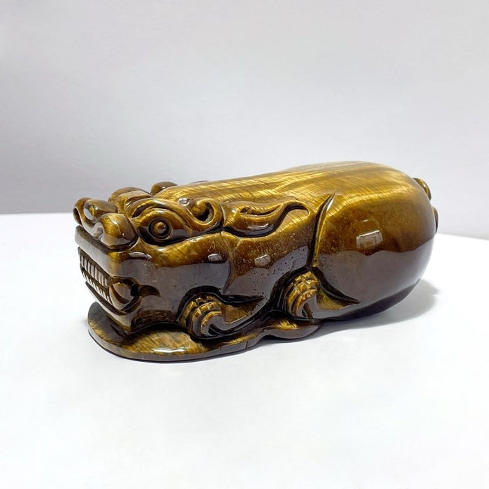 Large Tiger Eye Pixiu Carving