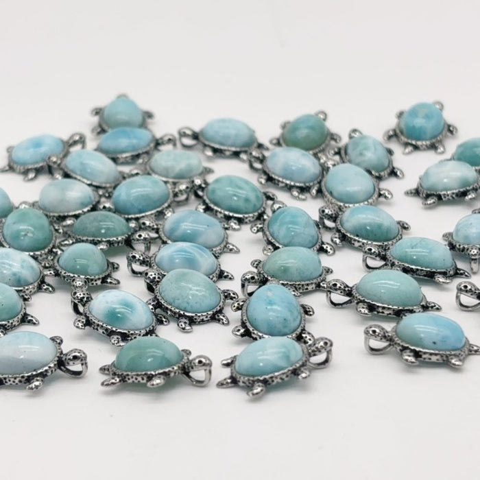 Larimar Mini Turtle Pendant Crystal Wholesale