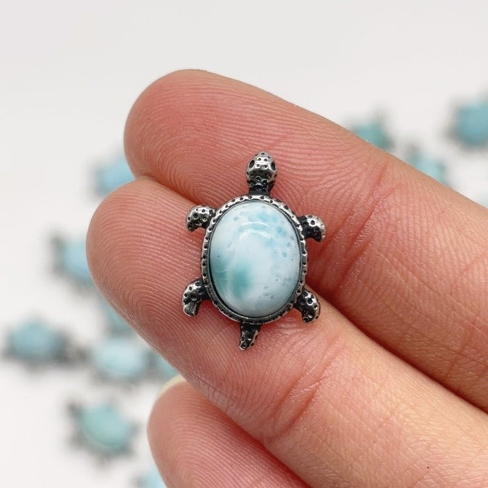 Larimar Mini Turtle Pendant Crystal Wholesale