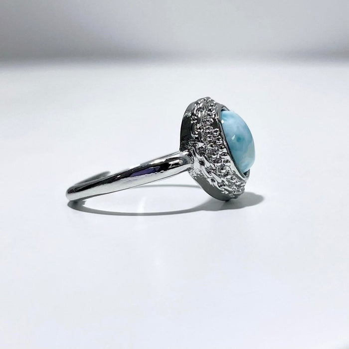 Larimar Round Ring Crystal Wholesale