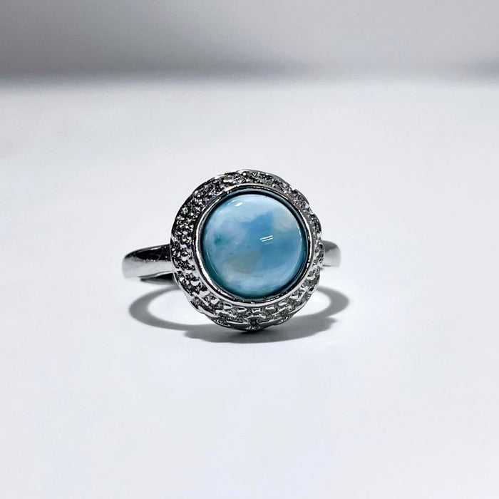 Larimar Round Ring Crystal Wholesale