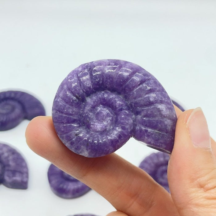Lepidolite Conch Carving Wholesale