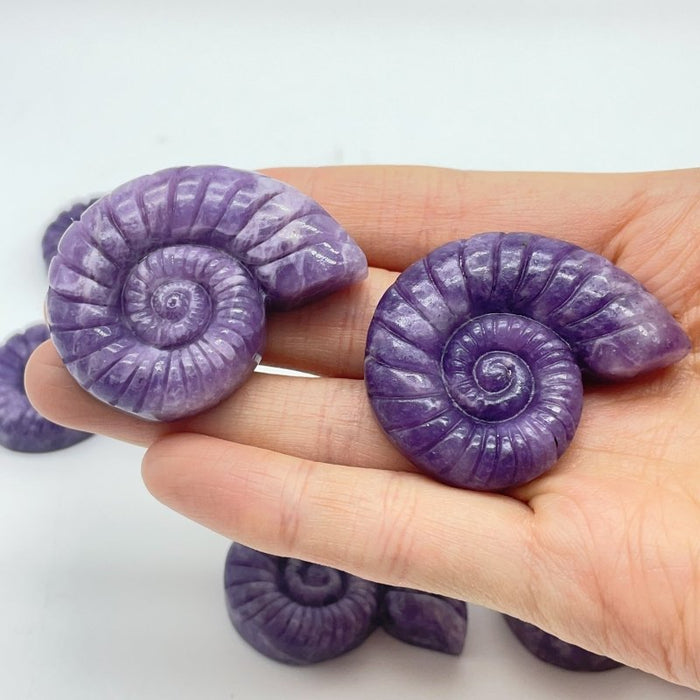 Lepidolite Conch Carving Wholesale