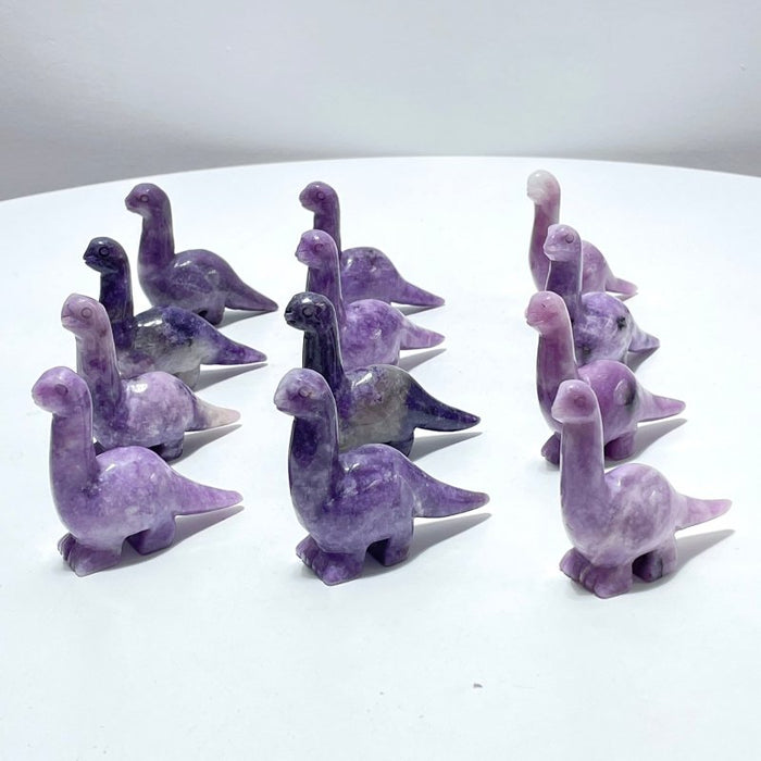 Lepidolite Dinosaur Carving Wholesale