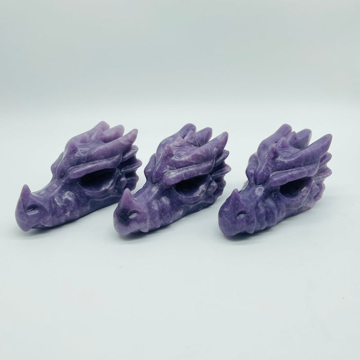 Lepidolite Dragon Head Carving Crystal Wholesale