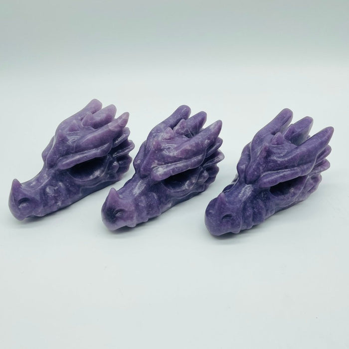 Lepidolite Dragon Head Carving Crystal Wholesale