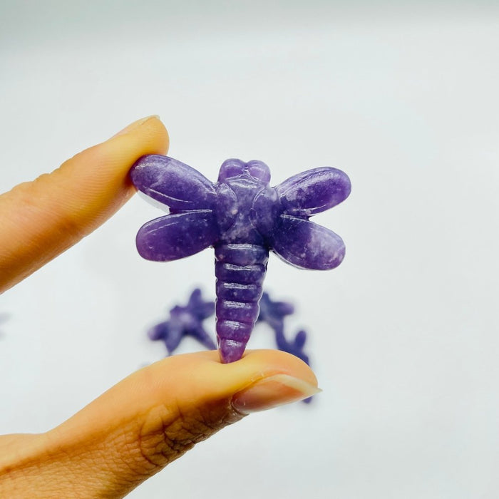 Lepidolite Dragonfly Carving Wholesale