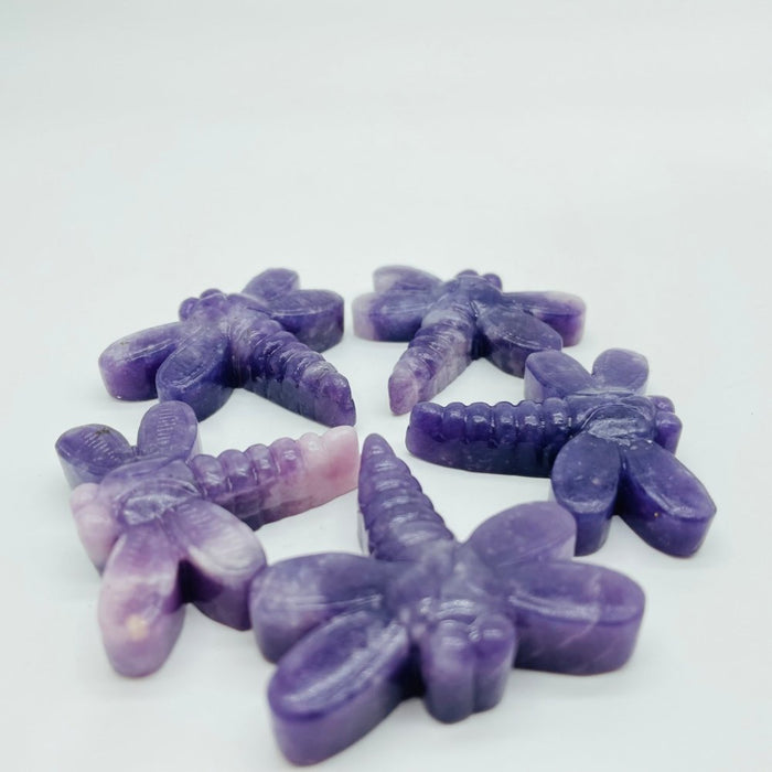Lepidolite Dragonfly Carving Wholesale