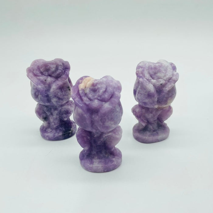 Lepidolite Flower Carving Wholesale