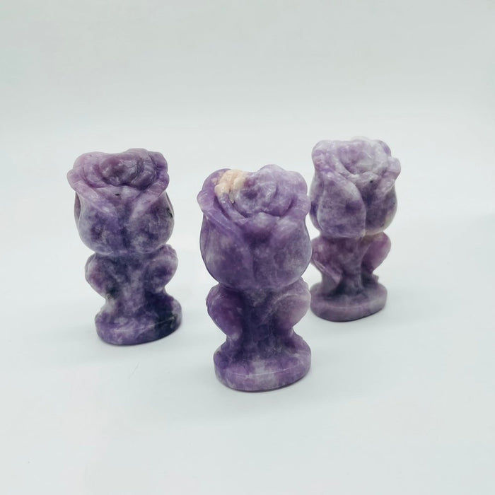 Lepidolite Flower Carving Wholesale