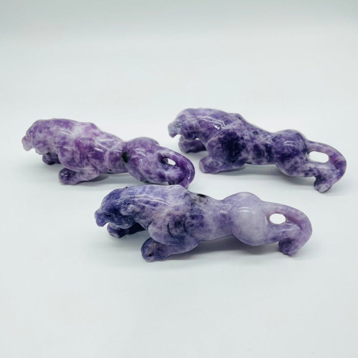 Lepidolite Jaguar Panthera Onca Carving Wholesale